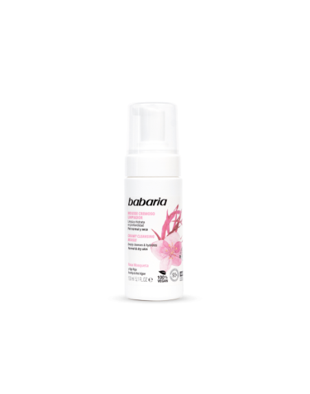 BABARIA MOUSE CREMOSO LIMPIADOR ROSA MOSQUETA 150ML