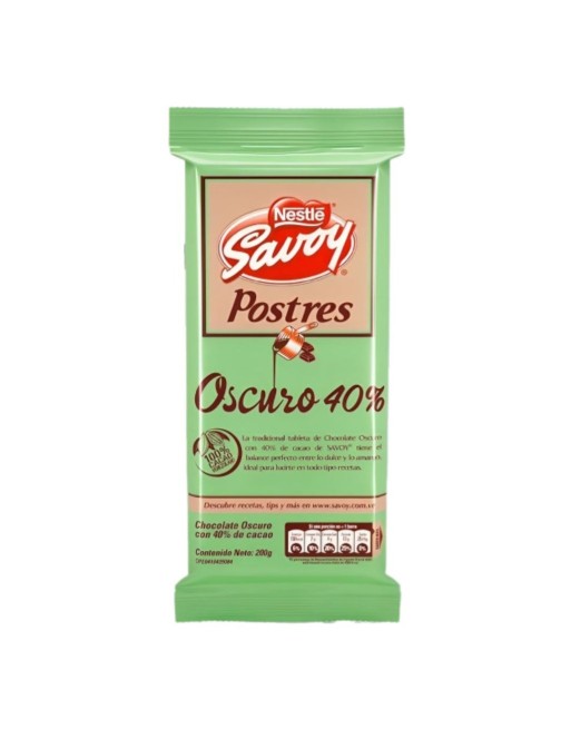 NESTLE SAVOY POSTRE OSCURO 40 200G VERDE