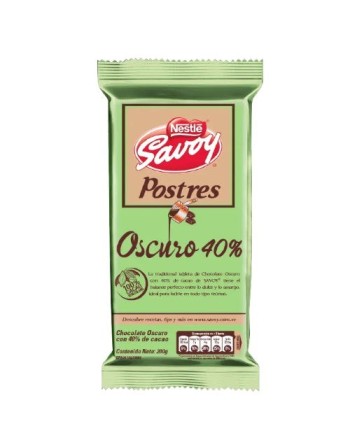 NESTLE SAVOY POSTRES CHOCOLATE OSCURO 200G