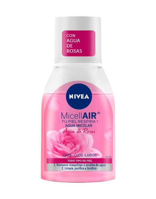 NIVEA  MICELLAIR AGUA MICELAR AGUA DE ROSAS 100ML