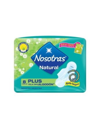 NOSOTRAS TOALLAS NATURAL PLUS X8UND
