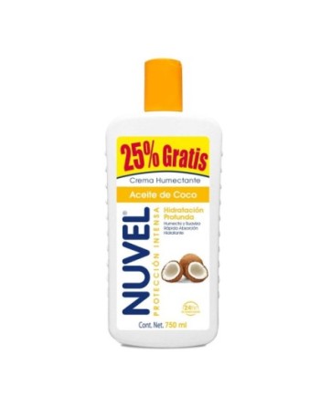 NUVEL CREMA CORPORAL ACEITE DE COCO 750ML