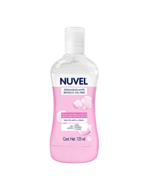 NUVEL DESMAQUILLANTE BIFASICO OIL FREE PIEL MIXTA 125ML