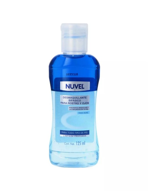 NUVEL DESMAQUILLANTE BIFASICO PARA ROSTRO Y OJOS TODO TIPO DE PIEL  125ML