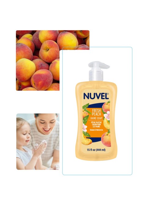 NUVEL JABON LIQUIDO PARA MANOS DRESH PEACH 444ML