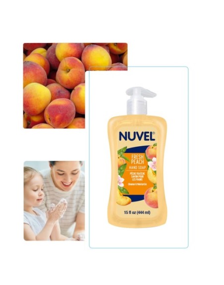 NUVEL JABON LIQUIDO PARA MANOS DRESH PEACH 444ML