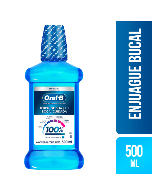 ORAL B ENJUAGUE 100% 500ML