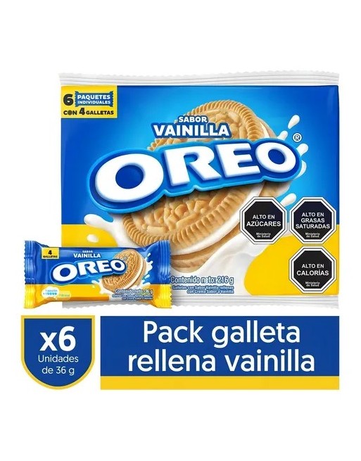 OREO GALLETAS VAINILLA  X6 216G