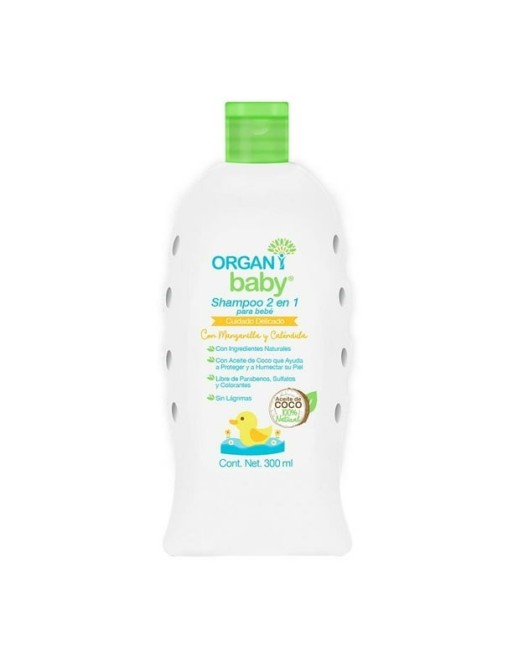 ORGANI BABY SHAMPOO 2 EN 1 DELICADO MANZANILLA /CAL 300ML