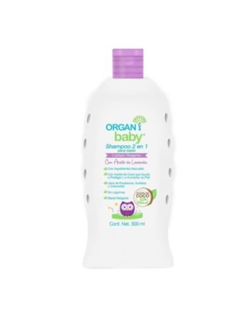 ORGANI BABY SHAMPOO 2 EN 1 RELAJANTE ACEITE DE LAVANDA  300ML