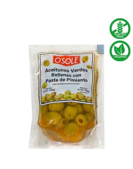 OSOLE ACEITUNAS VERDES RELLENAS CON PIMENTON 180G