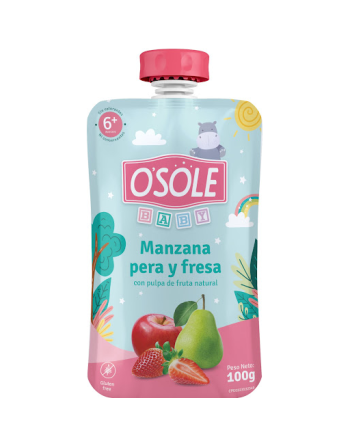 OSOLE BABY COMPOTA MANZANA PERA Y FRESA 100G