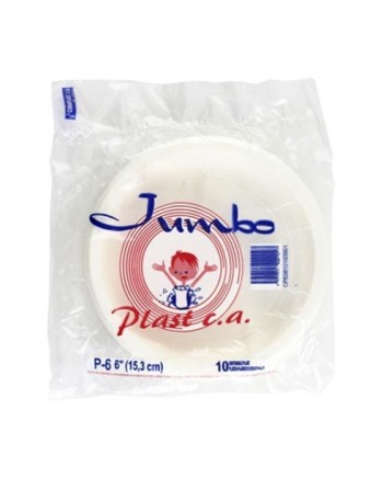 PLATO PLASTICO NUM 8 10UND