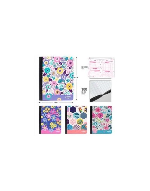 POINTER CUADERNO DE LINEA FLORES  100H