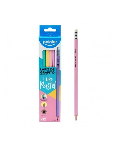 POINTER LAPIZ DE COLORES PASTEL X12UND