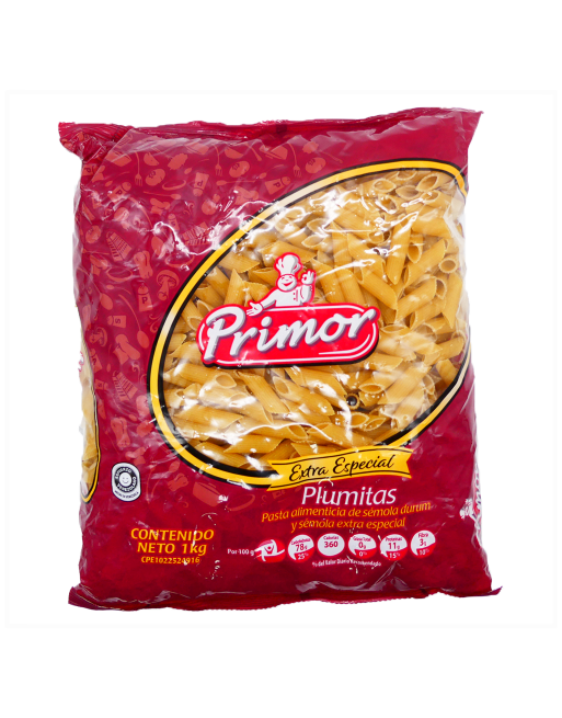 PRIMOR  EXTRA ESPECIAL PASTA PLUMITAS 1KG