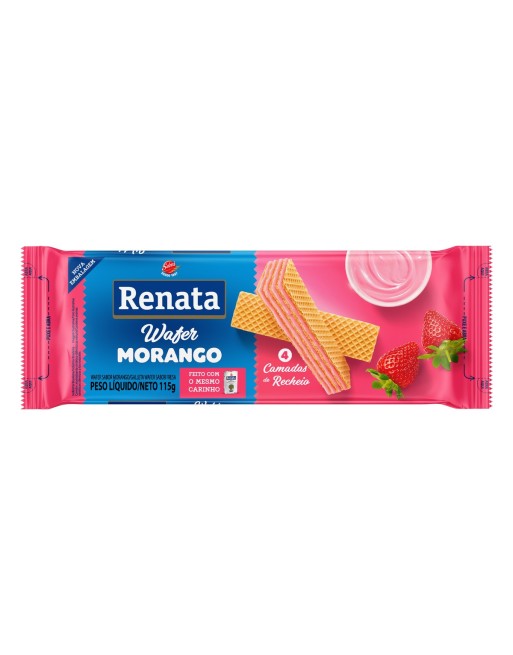 RENATA  WAFER MORANGO 115G