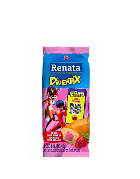 RENATA DIVERTIX PONQUE VAINILLA RELLENO FRESA 40G