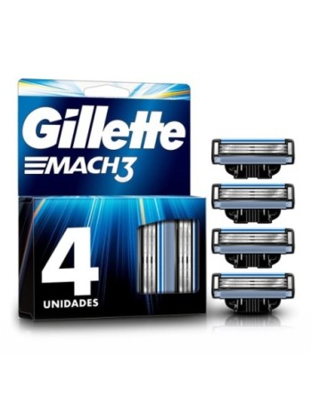 REPUESTO PARA AFEITAR 4 UNIDADES GILLETTE MATH3