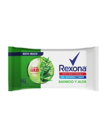 REXONA JABON ANTIBACTERIAL BAMBOO Y ALOE 110G