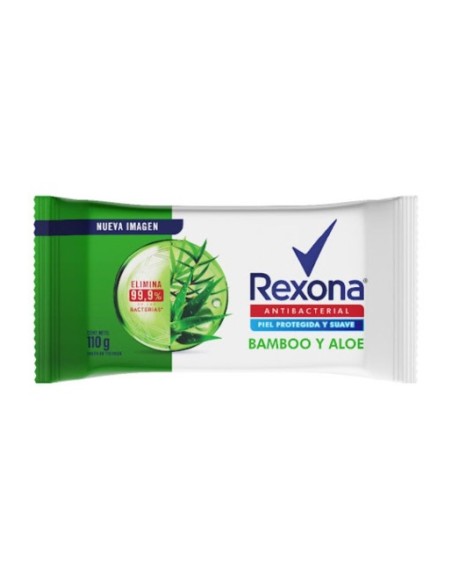 REXONA JABON ANTIBACTERIAL BAMBOO Y ALOE 110G