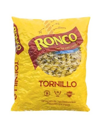 RONCO PASTA TORNILLO ENRIQUECIDA  CON VITAMINAS 500G