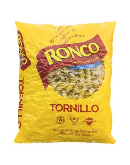 RONCO PASTA TORNILLO ENRIQUECIDA  CON VITAMINAS 500G