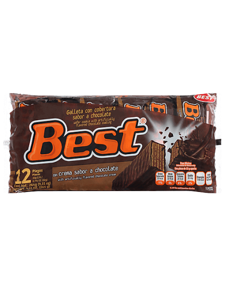 BEST WAFWE COOKIE SABOR A CHOCOLATE  12PAQT
