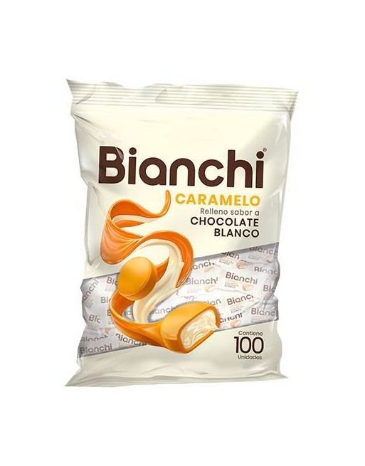 BIANCHI CARAMELO DE MANI RELLENO SABORA CHOCOLATE BLANCO X 12UND