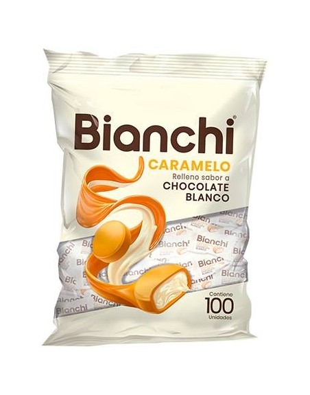 BIANCHI CARAMELO DE MANI RELLENO SABORA CHOCOLATE BLANCO X 12UND