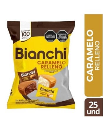 BIANCHI CARAMELO DE MANI RELLENO SABORA CHOCOLATE X 12UND