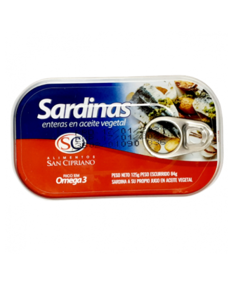 SAN CIPRIANO SARDINAS EN ACEITE VEGETAL 125G