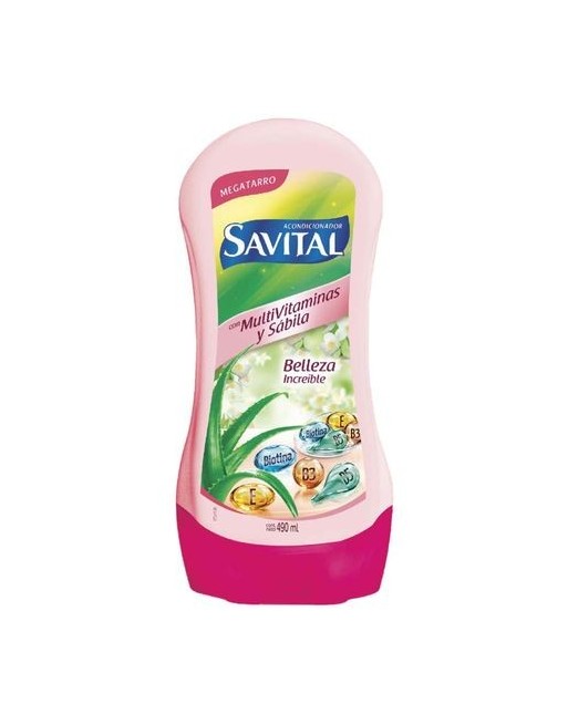 SAVITAL ACONDICIONADOR  MULTIVITAMINAS Y SABILA 490ML