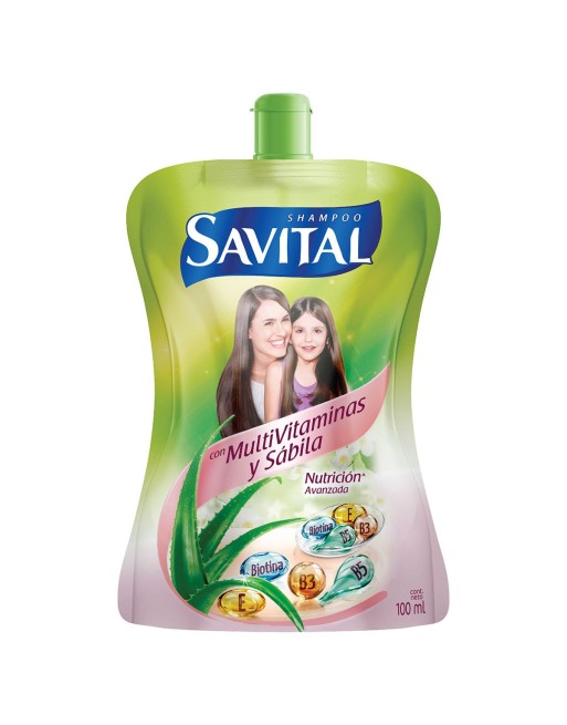 SAVITAL SHAMPOO MULTIVITAMINAS Y SABILA 100ML