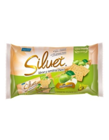 SILUET GALLETAS INTEGRALES MANZANA 252G