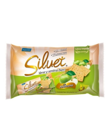 SILUET GALLETAS INTEGRALES MANZANA 252G