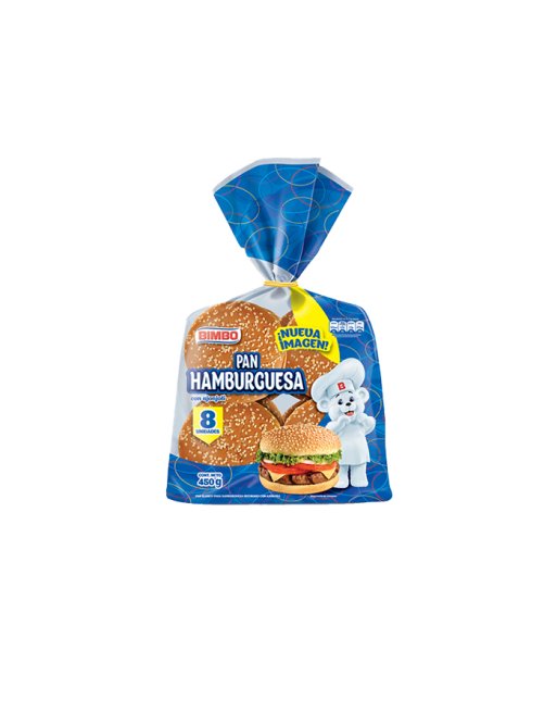 BIMBO PAN HAMBURGUESA AJONJOLI X8