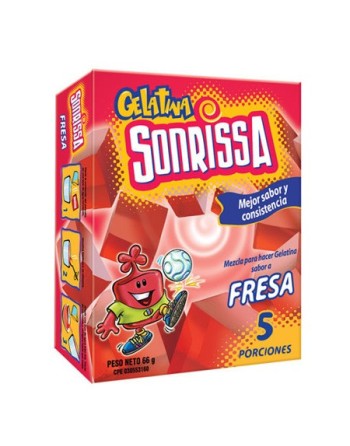 SONRISSA GELATINA FRESA 66G