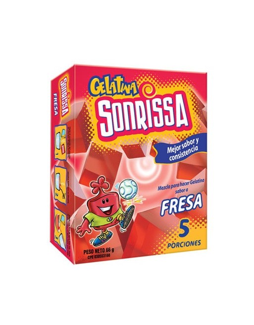 SONRISSA GELATINA FRESA 66G