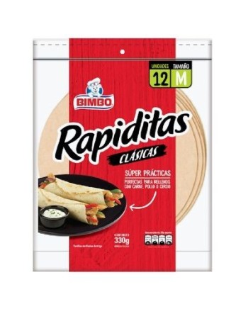 BIMBO RAPIDITAS TORTILLAS CLASICAS 330G