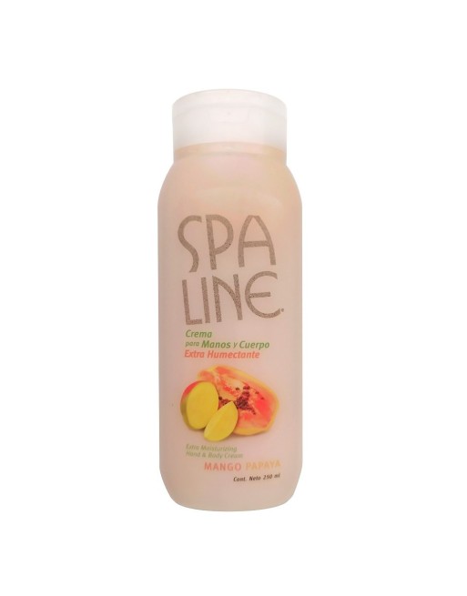 SPA LINE CREMA PARA MANOS Y CUERPO MANGO PAPAYA 250ML