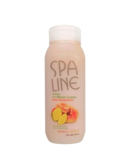 SPA LINE CREMA PARA MANOS Y CUERPO MANGO PAPAYA 250ML