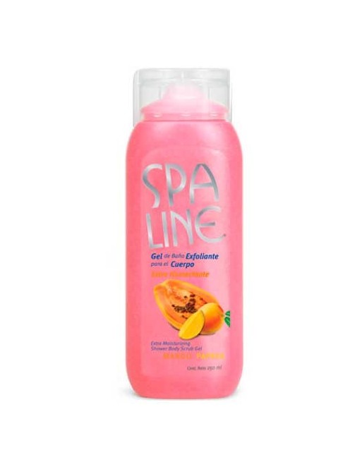 SPA LINE GEL DE BAÑO EXFOLIANTE MANGO PAPAYA250ML