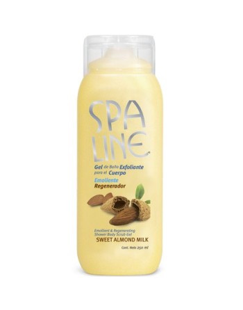 SPA LINE GEL DE BAÑO EXFOLIANTE SWEET ALMOND MILK 250ML