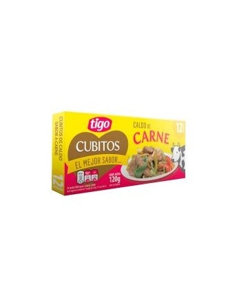 TIGO CUBITOS CALDO CARNE X12 UNIDADES 120G