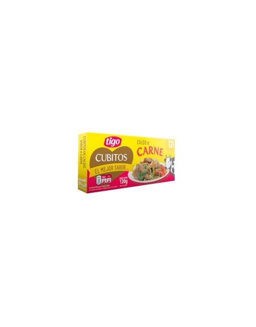 TIGO CUBITOS CALDO CARNE X12 UNIDADES 120G