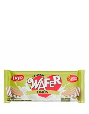 TIGO GALLETAS WAFER SABOR A LIMON 115G