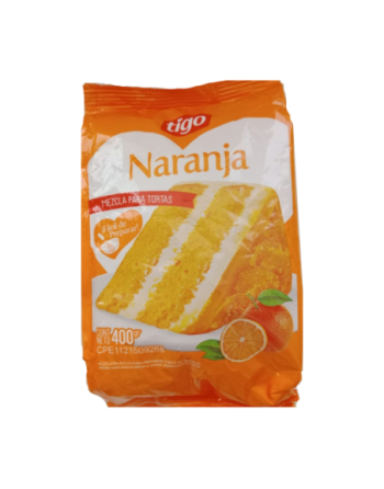 TIGO MEZCLA PARA TORTAS SABOR A NARANAJA 400G