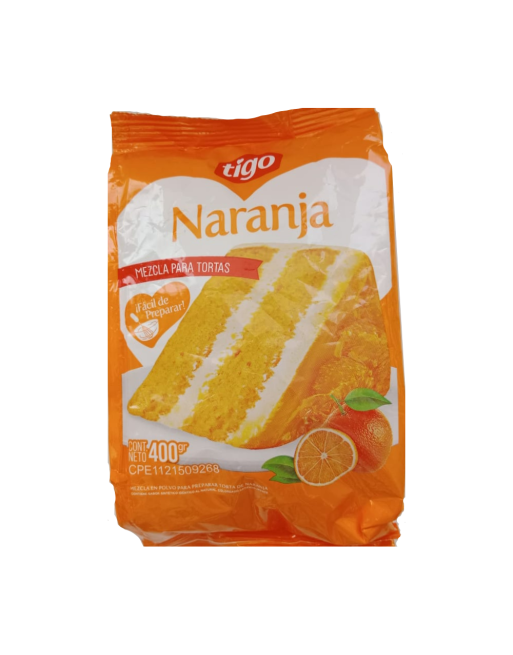 TIGO MEZCLA PARA TORTAS SABOR A NARANAJA 400G