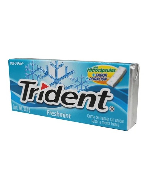 TRIDENT CHICLETS MENTA X 18UND CAJA